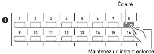 CASIO XWG1 - Utilisez les touches 1 à 16 ④ pour activer et désactiver les parties 01 à 16. - 1