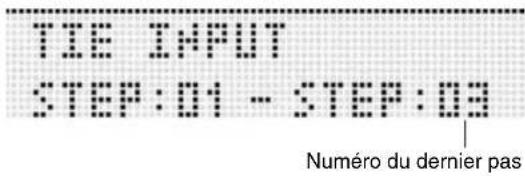 CASIO XWG1 - Ensuite, tout en tenant ① STEP SEQUENCER enfoncé, appuyez sur la touche 1 à 16 ④ correspondant au numéro de pas de la dernière note du groupe de notes liées. - 1