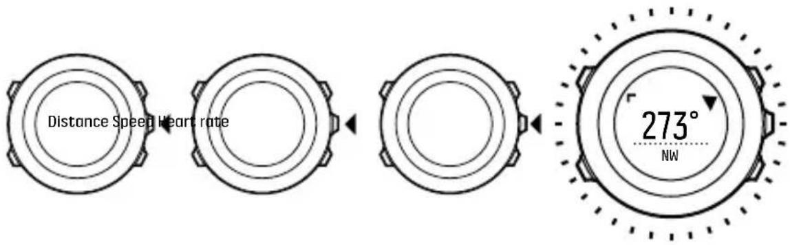 SUUNTO AMBIT3 Sport 1.0 - Utilisation de la boussole pendant l'exercice - 1