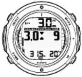 SUUNTO D6i - Affichage dans la zone plafond - 1