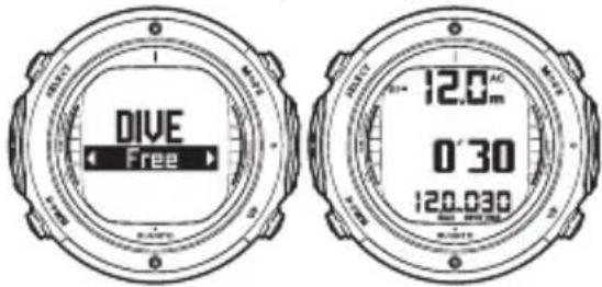 SUUNTO D6i - Plongée en mode FREE (Libre)(DIVEfree) - 1