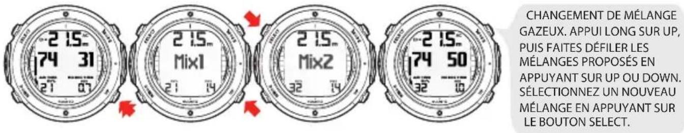 SUUNTO D6i - Changement de gaz et melanges gazeux multiples - 1