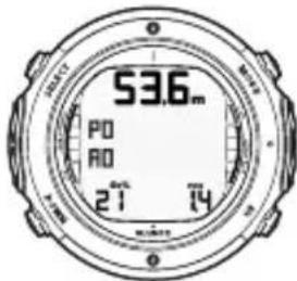 SUUNTO D6i - Affichage des informations relatives à l'oxygène - 1