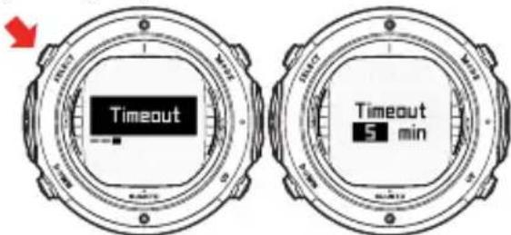 SUUNTO D6i - Délai d'inactivité - 1