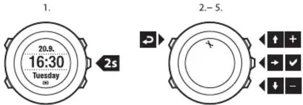 SUUNTO AMBIT2 R 1.0 - RÉGLAGE DES PARAMÈTRES - 1