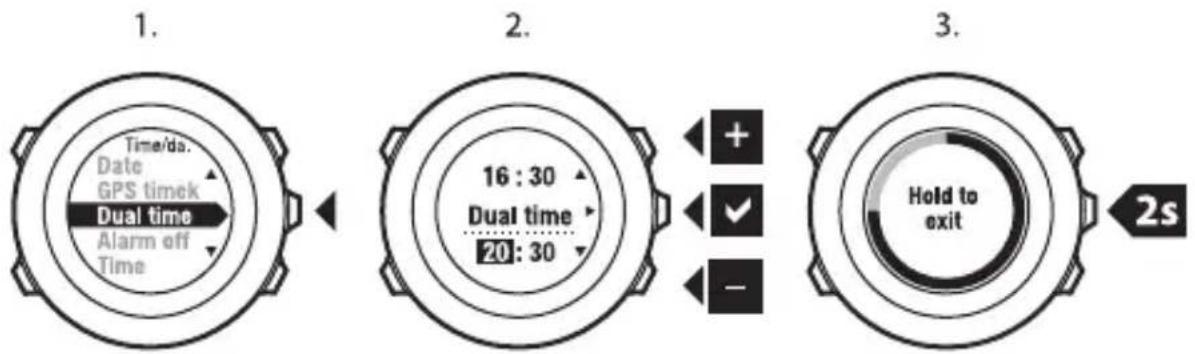 SUUNTO AMBIT2 R 1.0 - Paramétrage de la deuxième heure - 1