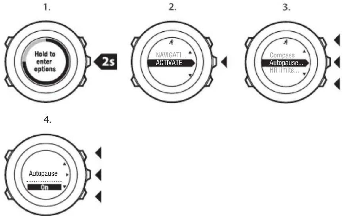 SUUNTO AMBIT2 R 1.0 - Pause automatique - 1