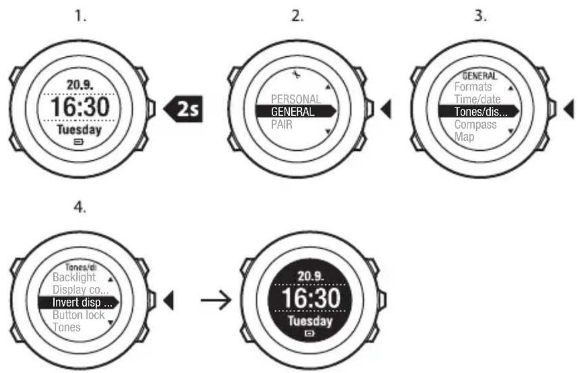 SUUNTO AMBIT2 R 1.0 - Inversion de l'affichage - 1