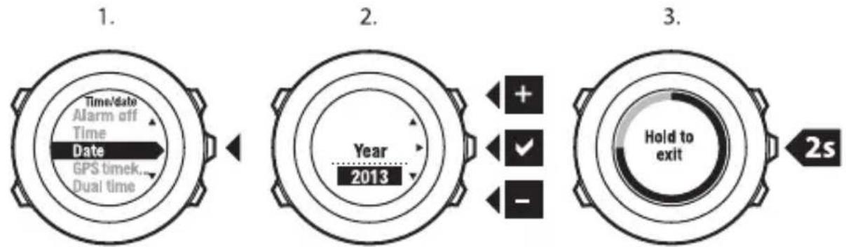 SUUNTO AMBIT2 R 1.0 - Paramétrage de la date - 1