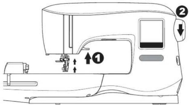 SINGER Superb EM200 - machine voorbereiden Voor Inrijgen - 1