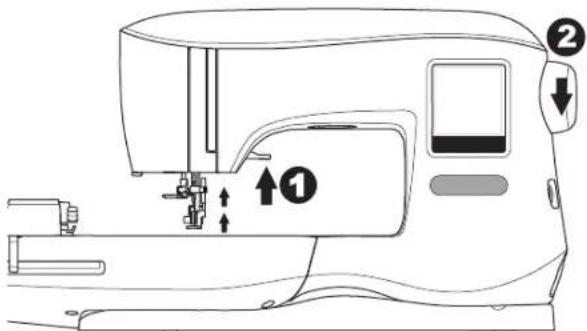 SINGER Superb EM200 - RIMOZIONE DEL PIEDINO PER RICAMO - 1
