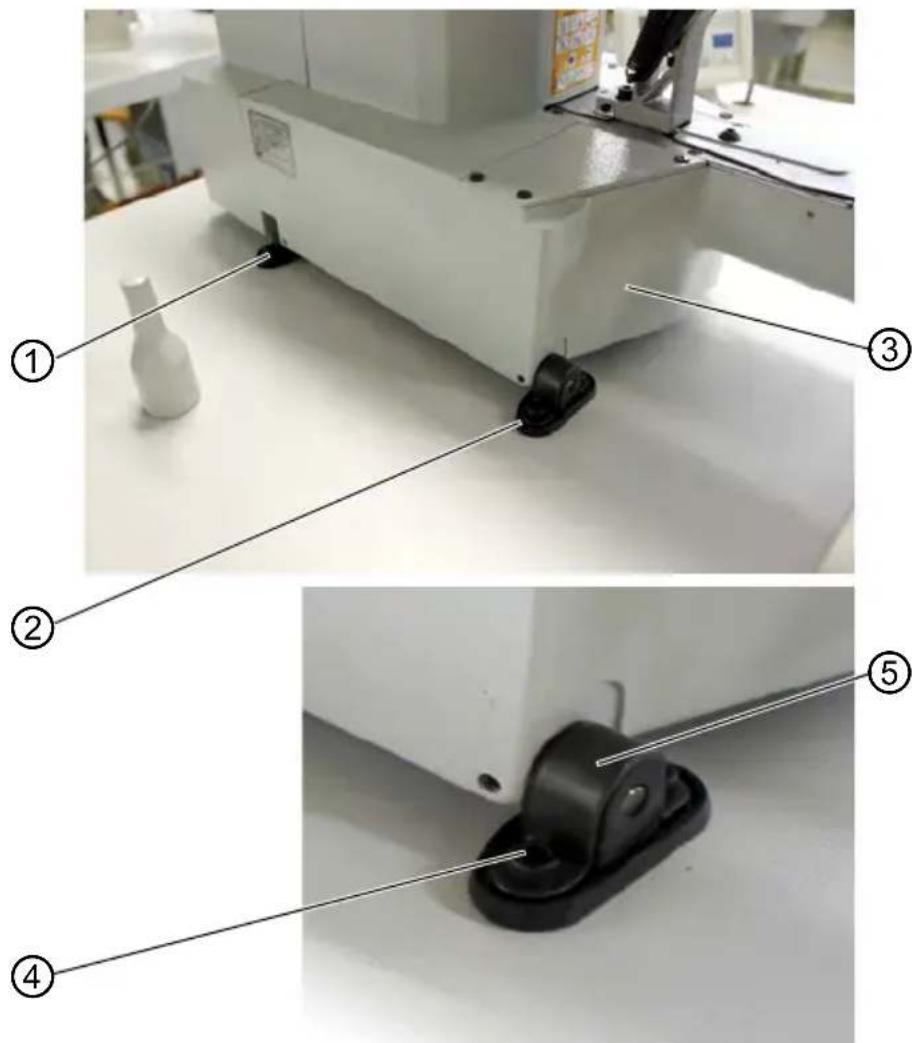 Dürkopp Adler 532 - Mettre la tête de machine en place - 1