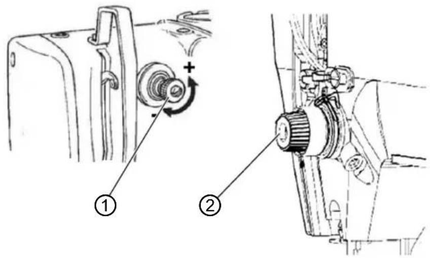 Dürkopp Adler 532 - Régler la tension du fil d'aiguille - 1