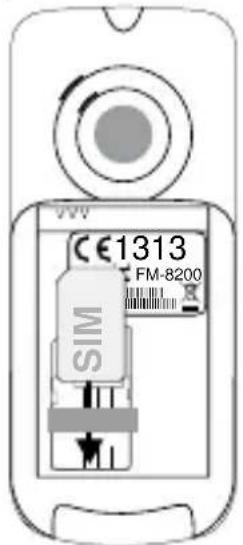 Fysic FM8200 - Carte SIM et accu : - 4