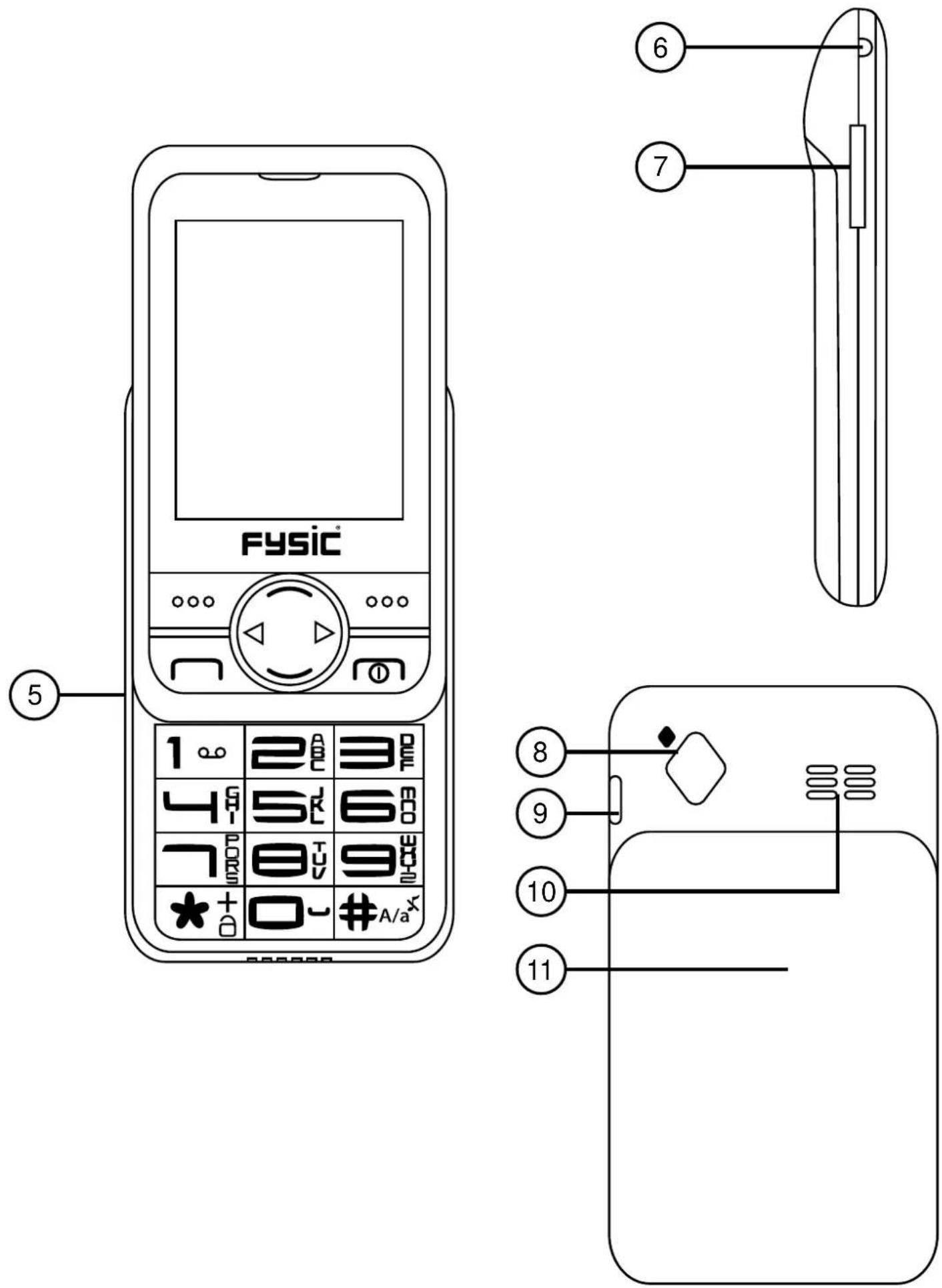 Fysic FM810B - Téléphone - 2