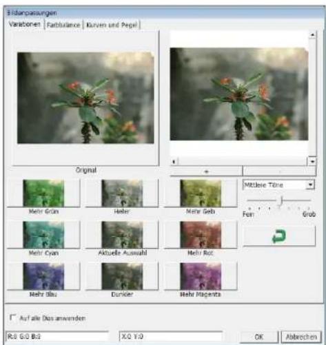 Reflecta CrystalScan 7200 - Menübefehle – Bildanpassung - 2