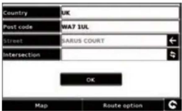 SNOOPER Ventura Lite S6000 - Quick Start Guide to Navigation using a post code - 5