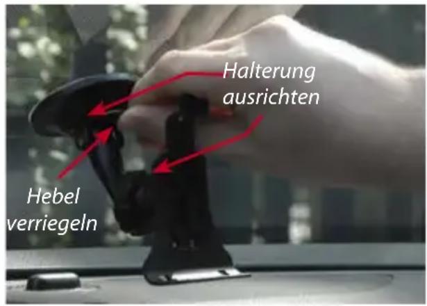 SNOOPER Truckmate Pro S5000 - Montage von Truckmate mit Hilfe der Windschutzscheiben-Saughalterung - 1