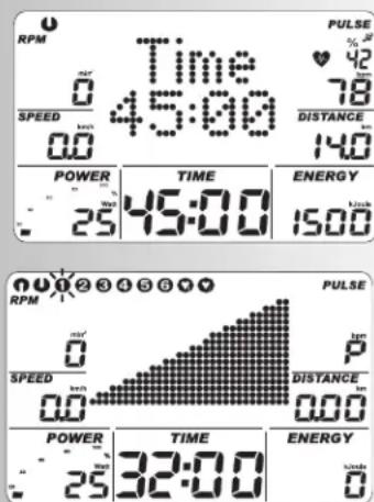 KETTLER X3 - b) Výkonnostní profil (PROGRAM) „1“ – „6“ - 4
