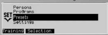 KETTLER Unix EX - Presets - 1