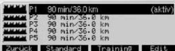 KETTLER Unix EX - Individuelle Trainingsprofile (Editieren) - 1
