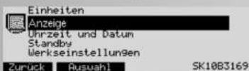 KETTLER Unix EX - Einstellungen > 2. Anzeige - 1