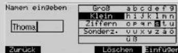 KETTLER Unix EX - Personendaten > Namen eingeben - 2