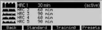 KETTLER Unix EX - Programmes  HRC (fixe) - 1