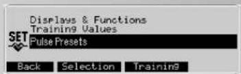 KETTLER Unix EX - Dates predeterminados > 3. Datos predeterminados del pulso - 1