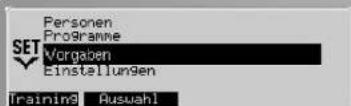 KETTLER Unix EX - Vorgaben - 1