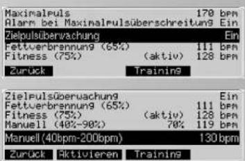 KETTLER Unix EX - Leistung (manuell) -> Aktuelle Vorgaben - 2