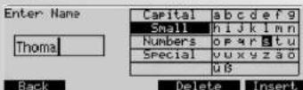 KETTLER Unix EX - Dados da pessoa -> Introduzir o nome - 2