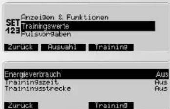 KETTLER Unix EX - Vorgaben [Dane zadane]  2. Trainingswerte [Wartosci treningowe] - 1