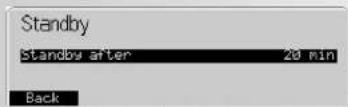 KETTLER Unix EX - Settings  4. Standby - 2
