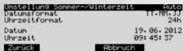 KETTLER Unix EX - Einstellungen >3 Uhrzeit und Datum - 2