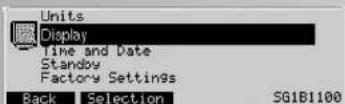 KETTLER Unix EX - Settings  2. Display - 1