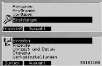 KETTLER Unix EX - Einstellungen [Nastawy] (dla wszystkich somebody) - 1