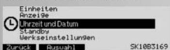 KETTLER Unix EX - Einstellungen [Nastawy] > 3. Uhrzeit und Datum [Czas zegarowy i data] - 1