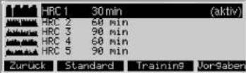 KETTLER Unix EX - Programme > HRC (fest) - 1