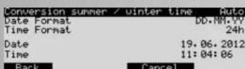 KETTLER Unix EX - Configuraciones -> 3° Hora y Fecha - 2