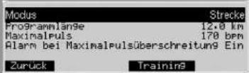 KETTLER Unix EX - Programm-Modus Zeit oder Strecke - 1
