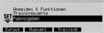 KETTLER Unix EX - Vorgaben [Dane zadane]  3. Pulsvorgaben [Dane zadane teta] - 1