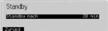 KETTLER Unix EX - Einstellungen >4 Standby - 2