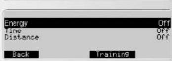 KETTLER Unix EX - Datas predeterminaciones -> 2 . Valores del entregamiento - 2