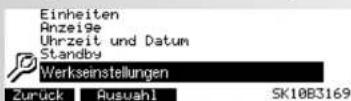 KETTLER Unix EX - Einstellungen - > 5 . Werkseinstellungen - 1