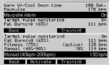 KETTLER Unix EX - Performance (manual)  Current default settings - 2