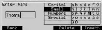 KETTLER Unix EX - Dati utente -> Immissione del nome - 3