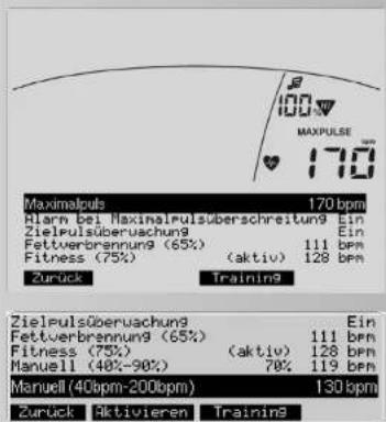 KETTLER Unix EX - Vorgaben [Dane zadane]  3. Pulsvorgaben [Dane zadane teta] - 2