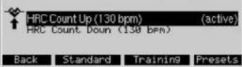 KETTLER Unix EX - Programas -> Programas HRC (manual) - 1