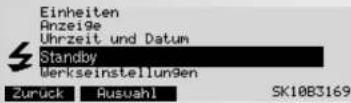 KETTLER Unix EX - Einstellungen >4 Standby - 1